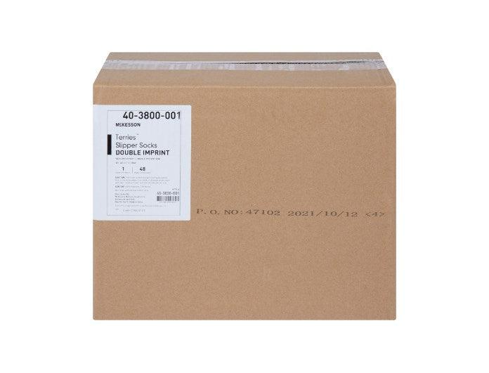 Slipper Socks McKesson Terries™ 2X-Large Gray Above the Ankle 40-3800-001