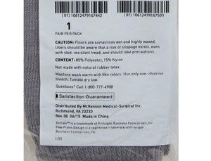 Slipper Socks McKesson Terries™ 2X-Large Gray Above the Ankle 40-3800-001
