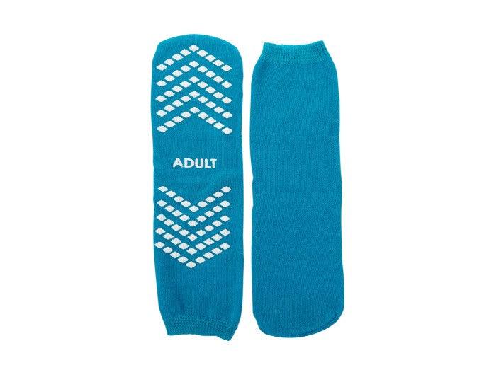Slipper Socks Paw Prints One Size Fits Most Teal Above the Ankle 40-1069