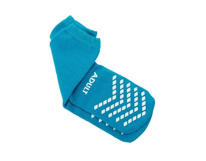 Slipper Socks Paw Prints One Size Fits Most Teal Above the Ankle 40-1069