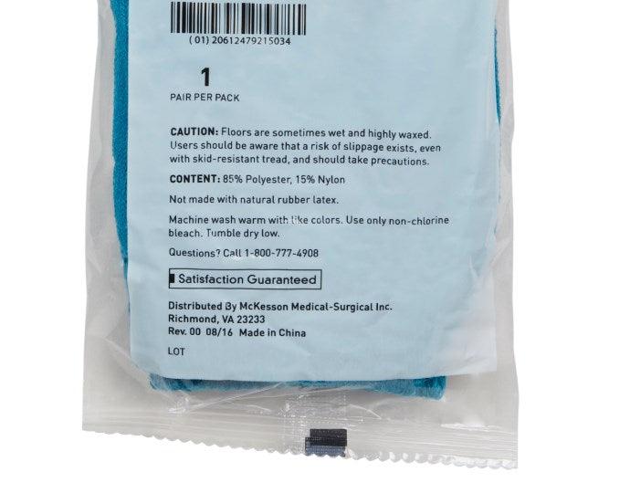 Slipper Socks Paw Prints One Size Fits Most Teal Above the Ankle 40-1069