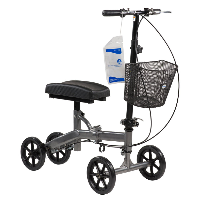 Dynarex Steerable Knee Walker With Basket - Compact 10215