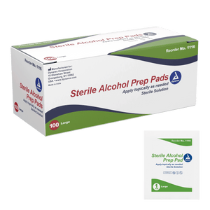 Dynarex Sterile Alcohol Prep Pads: Pre-moistened with 70% Isopropyl Alcohol 1113-1