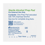 Dynarex Sterile Alcohol Prep Pads: Pre-moistened with 70% Isopropyl Alcohol 1113-1