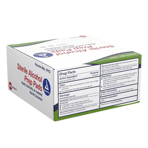 Dynarex Sterile Alcohol Prep Pads: Pre-moistened with 70% Isopropyl Alcohol 1113-1