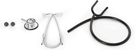 SurgiMac | Stethoscope, Double-Sided Chestpiece, Adjustable Binaurals, Black | 01-670BKGM