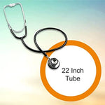 Stethoscope, Double-Sided Chestpiece, Adjustable Binaurals, Black 01-670BKGM