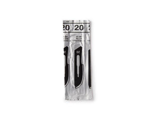Surgical Blade Stainless Steel No. 20 Sterile Disposable Individually Wrapped SS #20 ST