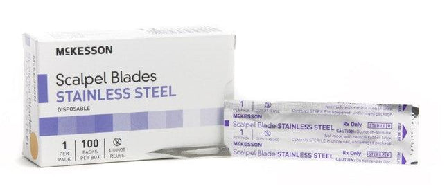 McKesson | Surgical Blade Stainless Steel Sterile Disposable Individually Wrapped | 1640-BX