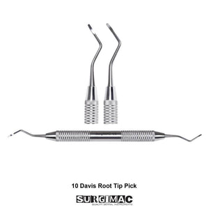 SurgiMac #10 Davis Root Tip Pick, Stainless Steel, Air Series, 1/Pk 19-2411