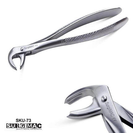 #73 Extracting Forceps for Lower Molars. Stainless Steel, English | 14-1834 | | Air Series, Dental Supplies, Instruments, Surgical Forceps, Surgical instruments | SurgiMac | SurgiMac