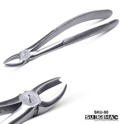 #90 Extracting Forceps for Upper Left Molar. Stainless Steel, English | SurgiMac | SurgiMac