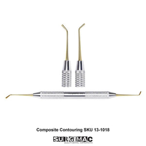 SurgiMac Composite Contouring Instrument, Gold Tips, Stainless Steel, Air Series, 1/Pk 13-1018