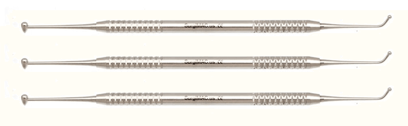 SurgiMac #27/29 Ball-Football Double-Ended Dental Burnisher, Hollow Handle, Stainless Steel, 1/Pk 11-685-3