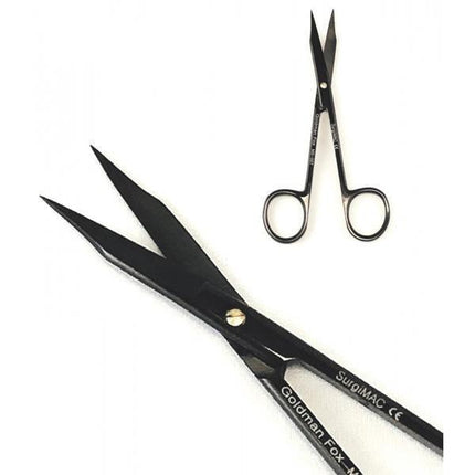 Goldman Fox Scissor 13cm - Straight Black Series by SurgiMac