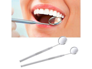 Dental Mirror #5 with Handle 6.5", Dentist Tool for Teeth Cleaning Inspection by SurgiMac 10-107-1