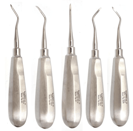 SurgiMac | Dental Surgical Root Elevator, HEIDBRINK Root TIP Elevator Set of 5 by SurgiMac | RootEKit