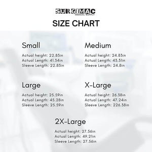 SMS Disposable Coats for labs MacSafe by SurgiMac | Knee Length. 10/Pack 10-1501