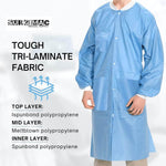 SMS Disposable Coats for labs MacSafe by SurgiMac | Knee Length. 10/Pack 10-1501