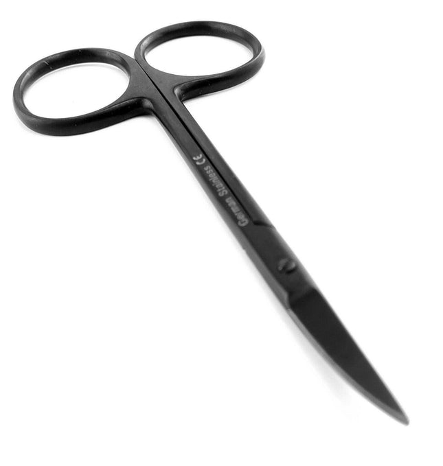 SurgiMac | SurgiMac Iris Scissors 4.5", Curved, Stainless Steel, Titanium Black Series, 1/Pk. | 16-2609-B