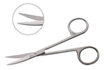 Iris Micro Dissecting Dental Lab Sharp Scissors, 4.5" (11.43cm) Fine Point Curved, Stainless Steel (Set of 5) by SurgiMac 16-2609-5