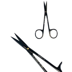 Iris Scissors 4.5", Straight, Stainless Steel, Black Series, 1/Pk MS-008BL