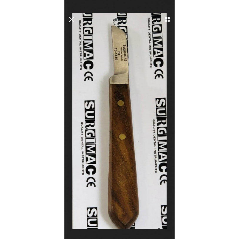 SurgiMac #7R Laboratory Knife with Stainless Steel Blade and Wooden Handle, 1/Pk Mac20-7r