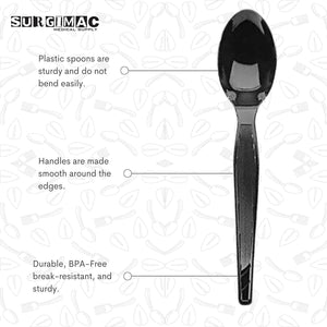 Plastic Spoons - Heavy Duty Spoon Plastic Cutlery - (White or black ) 16-4597