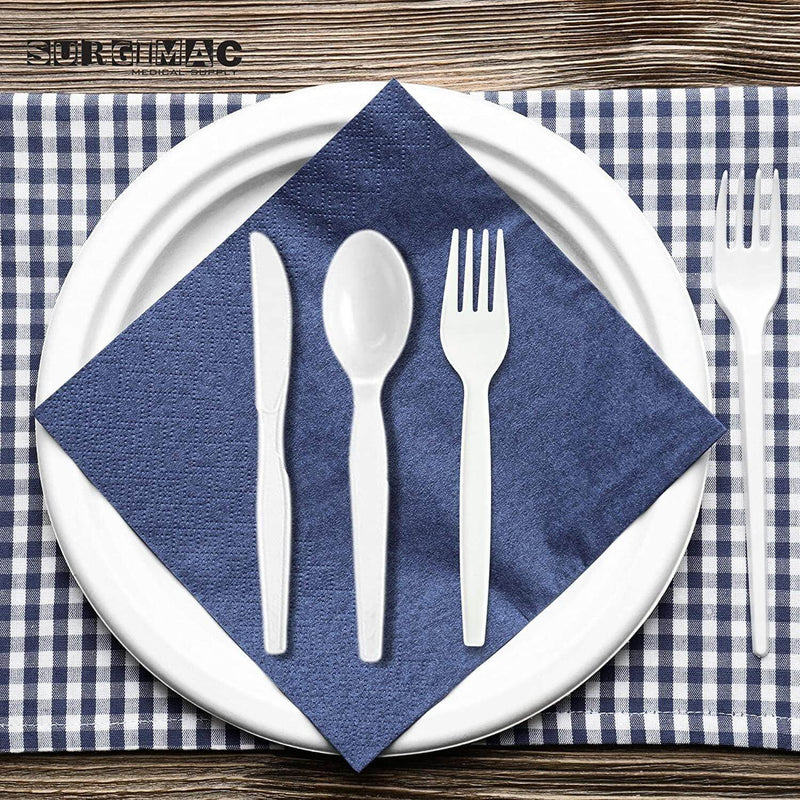 Plastic Spoons - Heavy Duty Spoon Plastic Cutlery - (White or black ) 16-4597