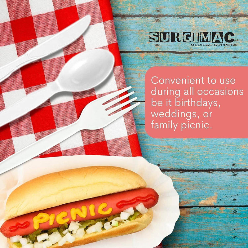 Plastic Spoons - Heavy Duty Spoon Plastic Cutlery - (White or black ) 16-4597