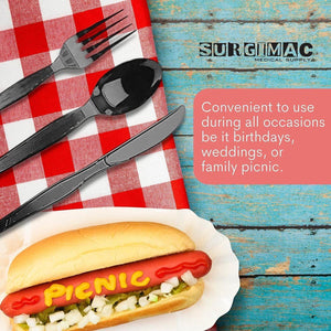 Plastic Spoons - Heavy Duty Spoon Plastic Cutlery - (White or black ) 16-4597