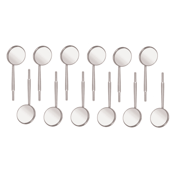 Dental Mirrors: Front Surface Simple Stem Dental Diagnostic Mirrors, 12/BX MIR03-SS