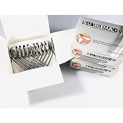 Dental Mirrors: Front Surface Simple Stem Dental Diagnostic Mirrors, 12/BX MIR03-SS