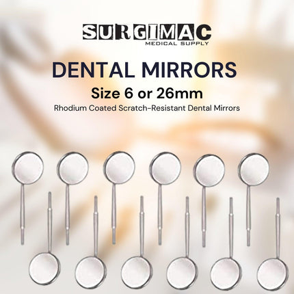 SurgiMac Rhodium-Coated Front Surface Diagnostic Dental Mouth Mirror | Mir03-CS | | Dental instruments, Diagnostic Instruments, Mouth Mirrors | SurgiMac | SurgiMac