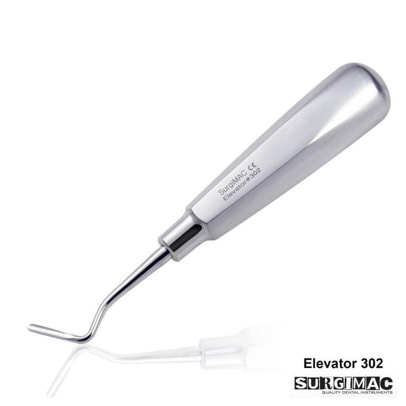 SurgiMac #302 Apical Root Elevator, Surgical Instruments, Stainless Steel, Eco Series, 1/Pk | SurgiMac Dental Supply