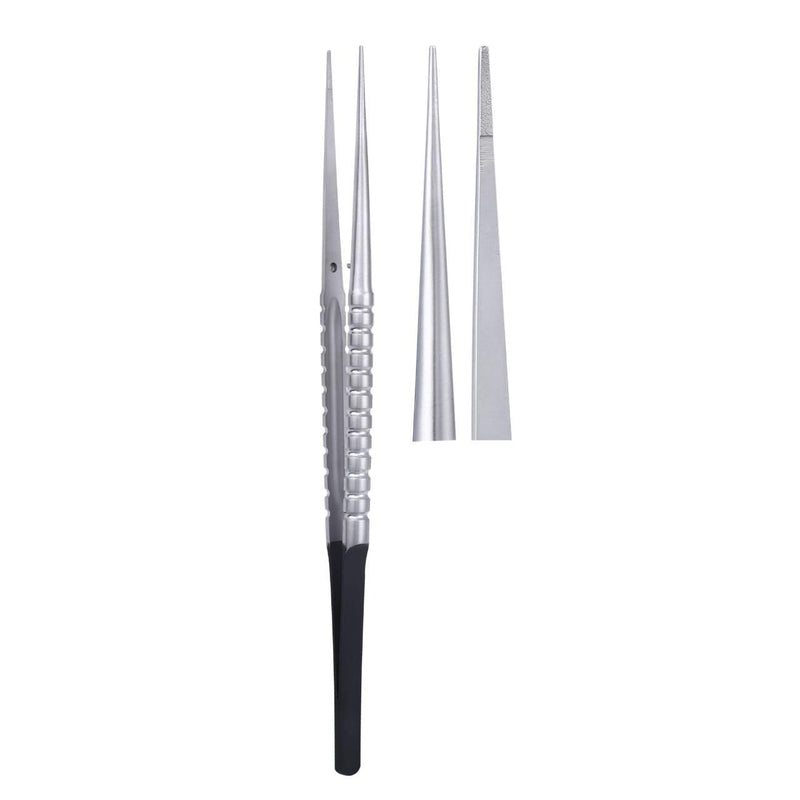 SurgiMac Micro Tissue Pliers, Straight, Stainless Steel, Black Series, 1/Pk 16-2539-B