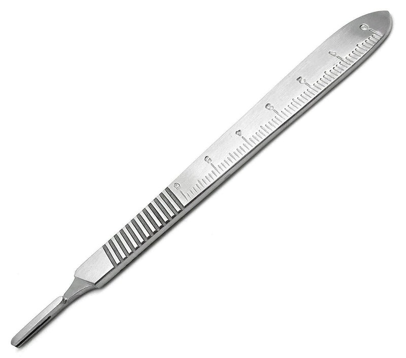 Scalpel Handle #4, with Rule Stainless Steel by SurgiMac 16-2454R-P