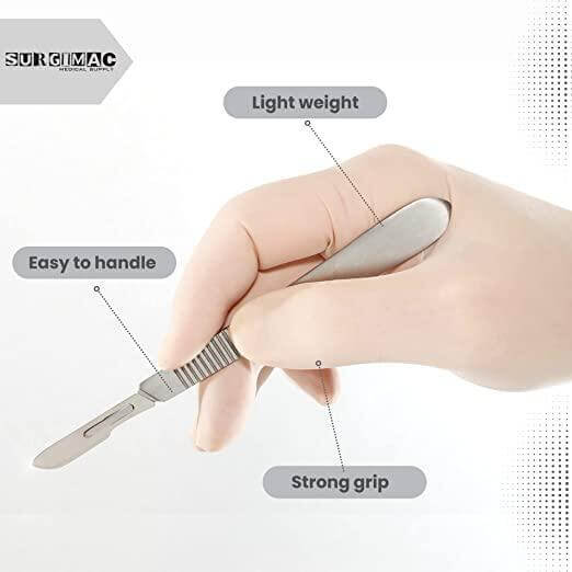 Surgical Scalpel Blade, Plastic Handle, ProCut, Sterile, Stainless Steel, Box of 10 10-4110-P