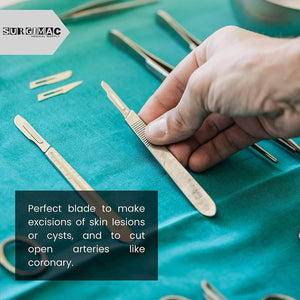 Surgical Scalpel Blade, Plastic Handle, ProCut, Sterile, Stainless Steel, Box of 10 10-4110-P