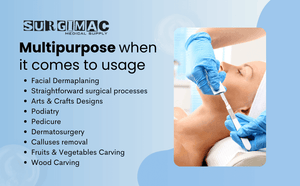 SurgiMac #10 Sterile Stainless Steel Surgical Scalpel Blade, ProCut, Box of 100 10-1210-P