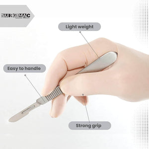 SurgiMac #10 Sterile Stainless Steel Surgical Scalpel Blade, ProCut, Box of 100 10-1210-P