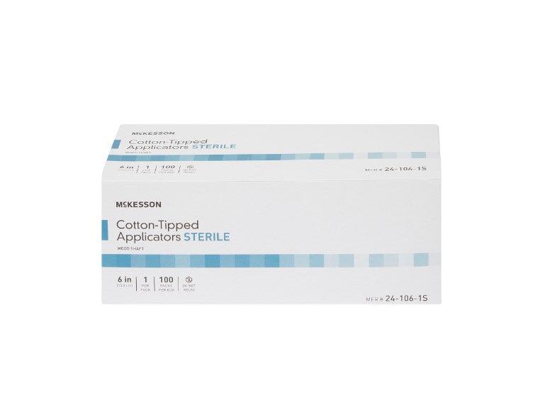 Swabstick Cotton Tip Wood Shaft 6 Inch Sterile 1 per Pack 24-106-1S-2