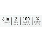 Swabstick Cotton Tip Wood Shaft 6 Inch Sterile 2 per Pack 24-106-2S-BX