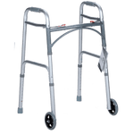 Two Button Folding Walker With Wheels 10162