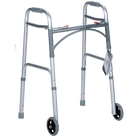 Two Button Folding Walker With Wheels 10162-4