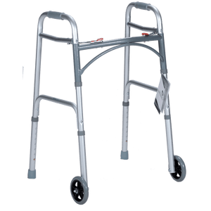 Two Button Folding Walker With Wheels 10162-4