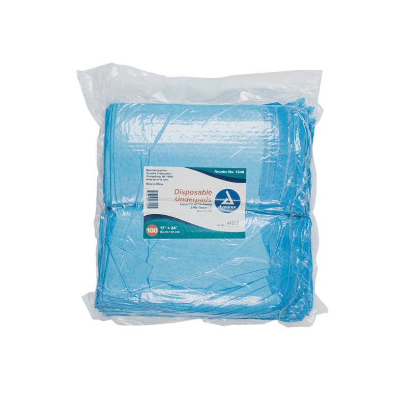 Disposable Underpad Dynarex Fluff Light Absorbency 1340