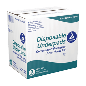 Disposable Underpad Dynarex Fluff Light Absorbency 1340