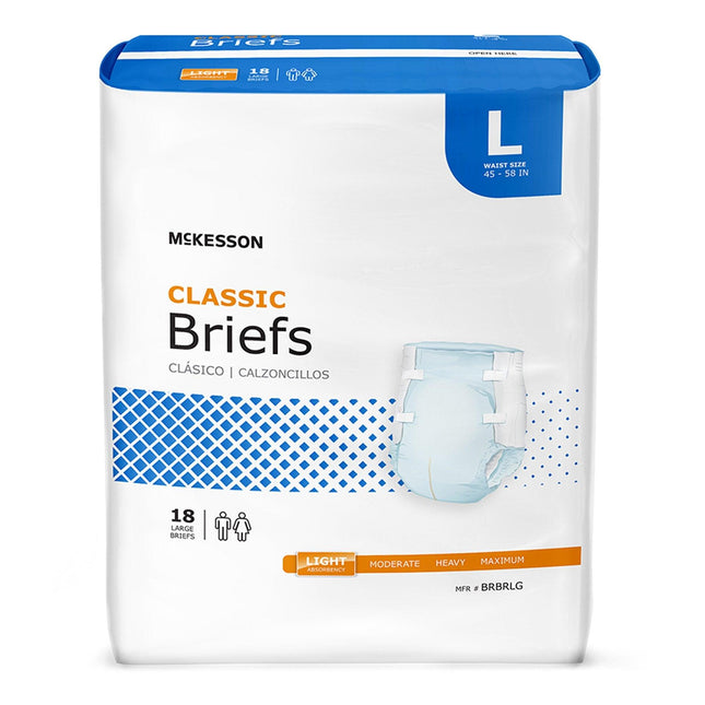 McKesson | Unisex Adult Incontinence Brief McKesson Classic | BRBRLG