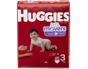 Unisex Baby Diaper Huggies® Little Movers Disposable Moderate Absorbency 49678-PK25